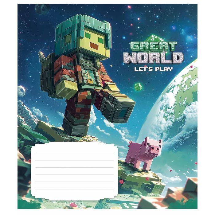 Тетрадь Школярик Great world 12 листов косая линия (012-3533C) изображение 3