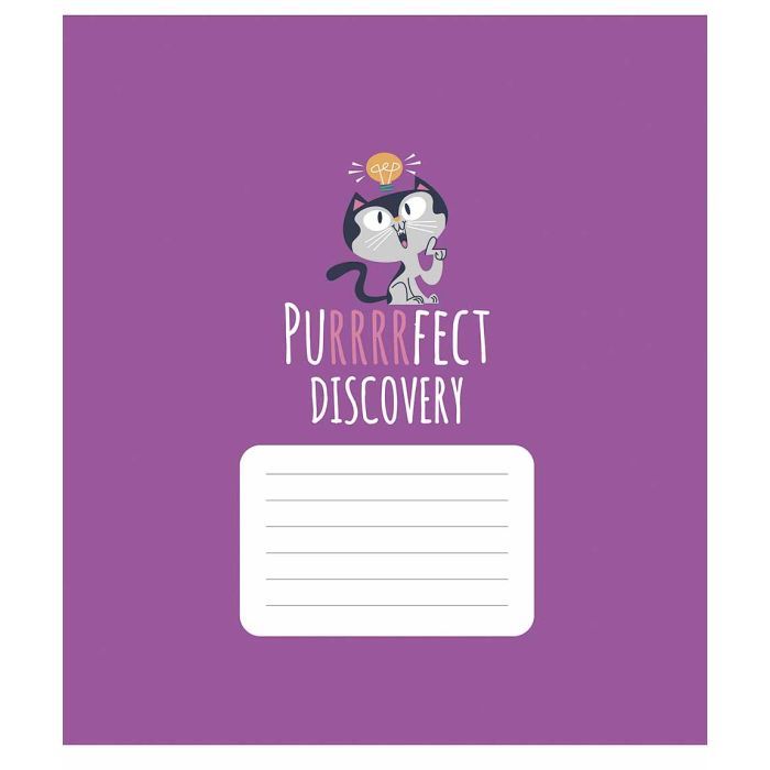 Зошит Школярик Purrrfect cats 18 аркушів клітинка (018-3562K)