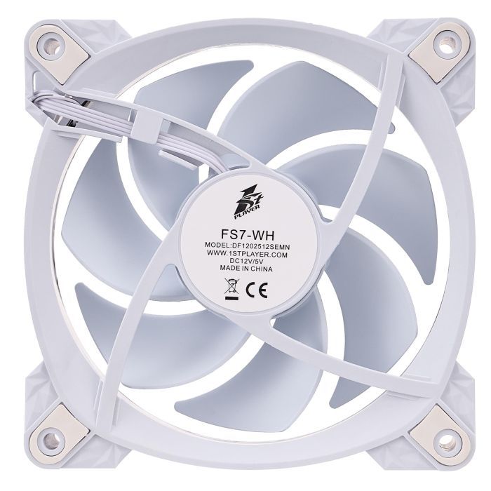 Кулер для корпуса 1stPlayer FS7 White (FS7-WH-1IN1) изображение 6