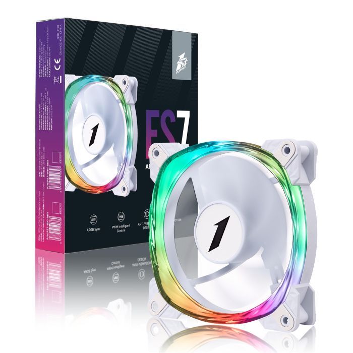 Кулер для корпуса 1stPlayer FS7 White (FS7-WH-1IN1) изображение 8