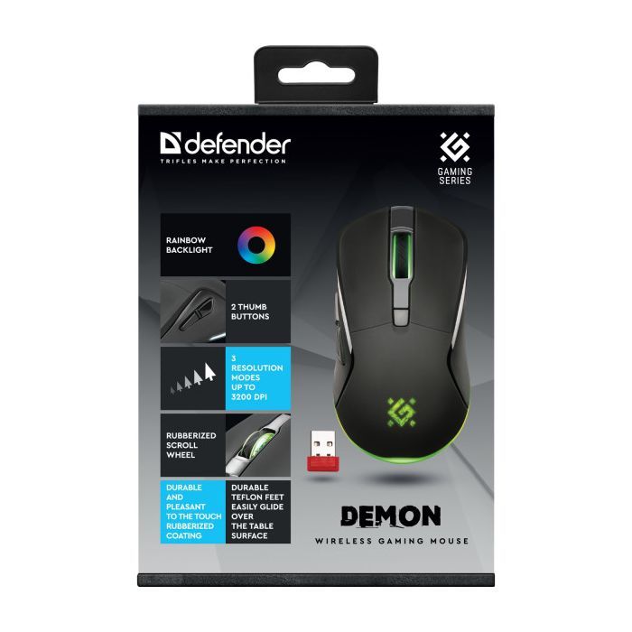 Мышка Defender Demon GM534 Wireless Black (52534) изображение 4