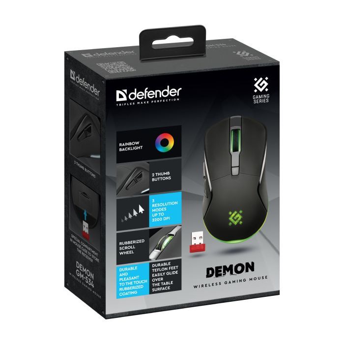 Мышка Defender Demon GM534 Wireless Black (52534) изображение 5