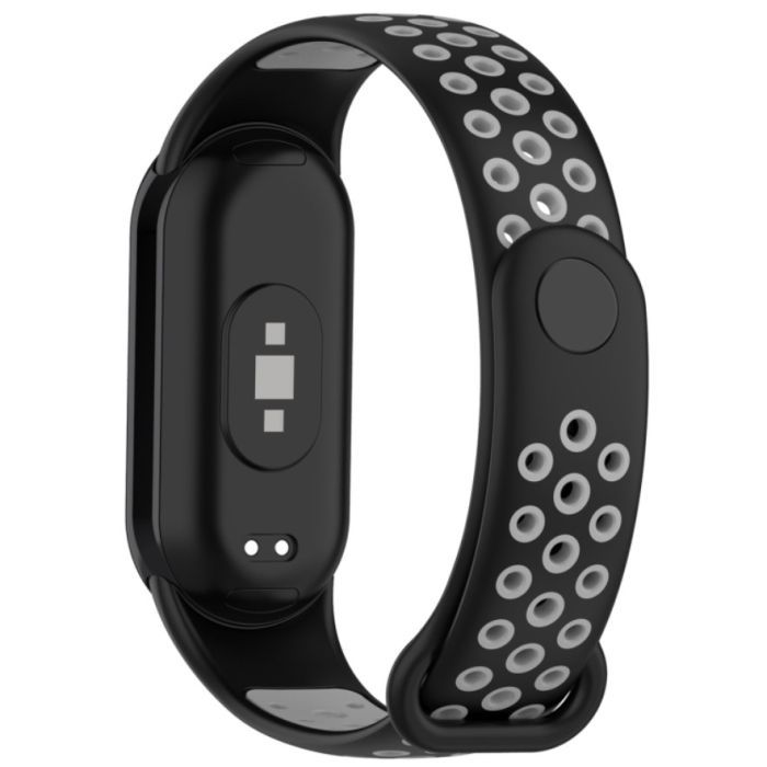 Ремінець до фітнес браслета BeCover Vents Style для Xiaomi Mi Smart Band 10 Black-Green (713629) зображення 3