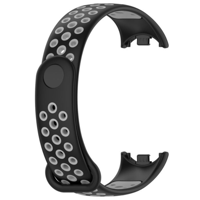 Ремінець до фітнес браслета BeCover Vents Style для Xiaomi Mi Smart Band 10 Black-Green (713629) зображення 4