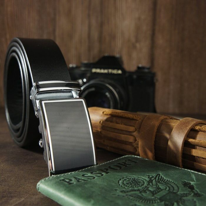 Ремінь Vintage Чоловічий Чорний (20289) зображення 5