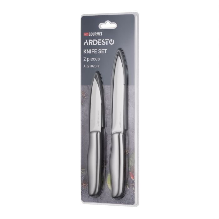 Набір ножів Ardesto Gemini Gourmet 2 предмети, нержавіюча сталь (AR2102GR) зображення 4