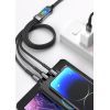 Дата кабель USB 2.0 AM to Lightning + Micro 5P + USB-C 1.2m 100W nylon black XoKo (SC-3100) изображение 3