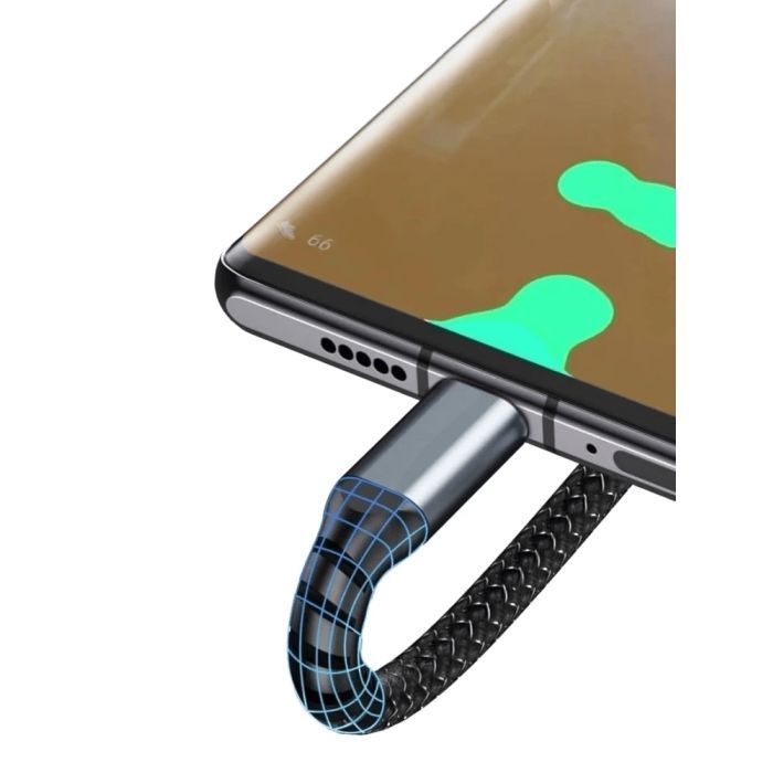 Дата кабель USB 2.0 AM to Lightning + Micro 5P + USB-C 1.2m 100W nylon black XoKo (SC-3100) изображение 9