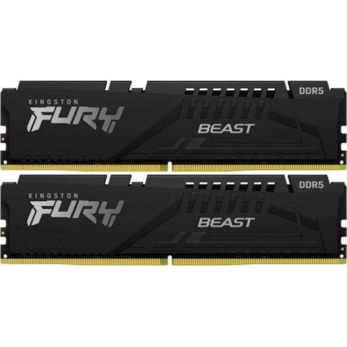 Модуль памяти для компьютера DDR5 64GB (2x32GB) 5600 MHz Fury Beast Black Kingston Fury (ex.HyperX) (KF556C36BBE2K2-64)