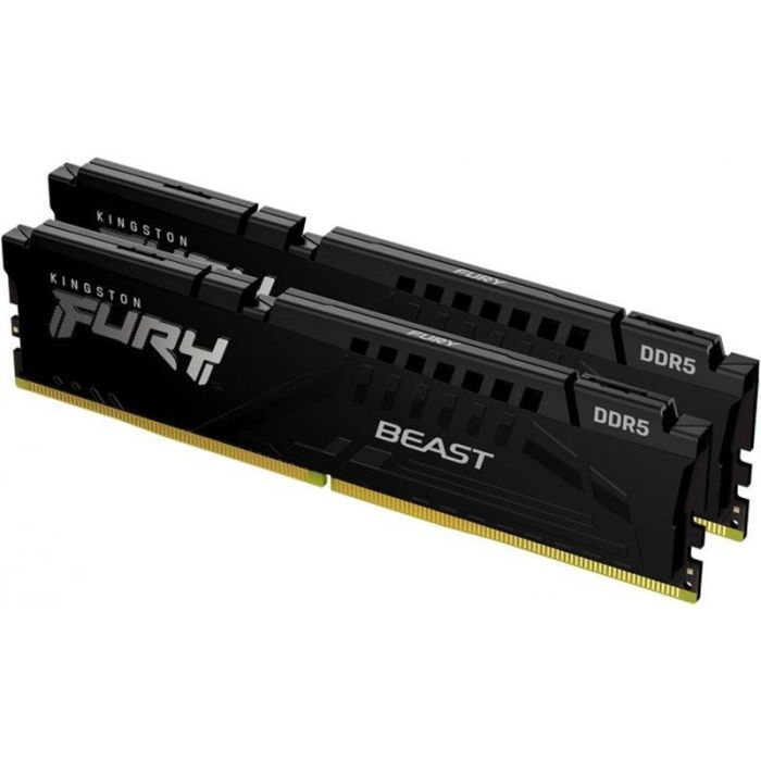 Модуль памяти для компьютера DDR5 64GB (2x32GB) 5600 MHz Fury Beast Black Kingston Fury (ex.HyperX) (KF556C36BBE2K2-64) изображение 2