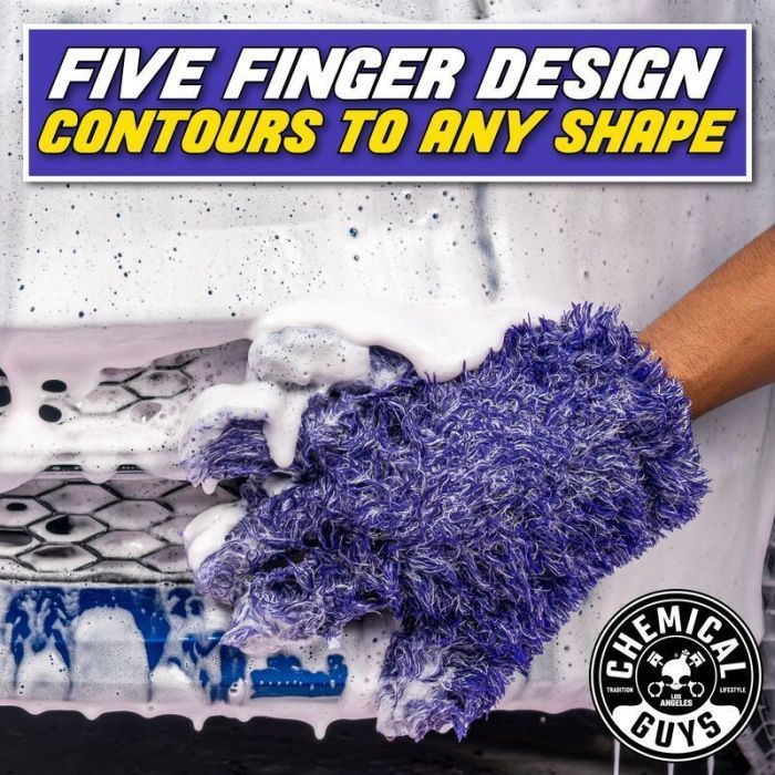 Автомобильная салфетка Chemical Guys Purple 5-Finger Mitt (MIC511) изображение 4