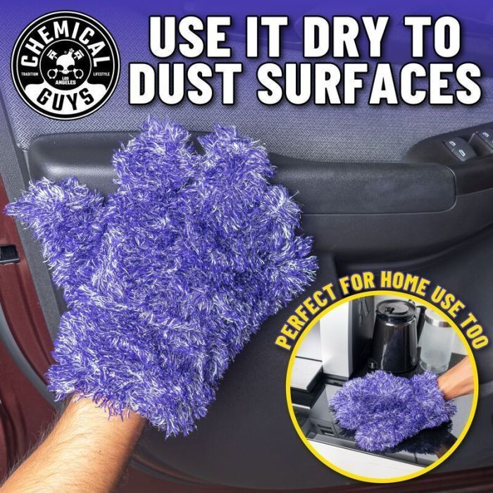 Автомобильная салфетка Chemical Guys Purple 5-Finger Mitt (MIC511) изображение 5
