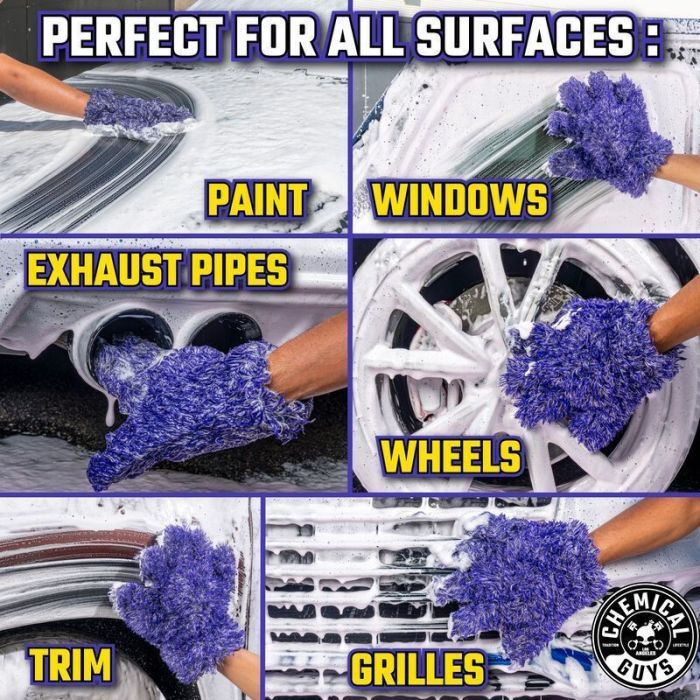 Автомобильная салфетка Chemical Guys Purple 5-Finger Mitt (MIC511) изображение 8