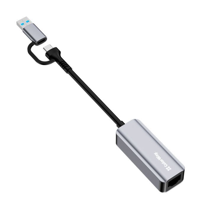 Адаптер USB-C + USB A to RJ45 Ethernet 1000Mbps ColorWay (CW-AD-CRG) зображення 3
