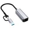 Адаптер USB-C + USB A to RJ45 Ethernet 1000Mbps ColorWay (CW-AD-CRG) зображення 4