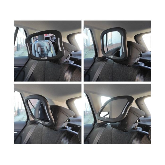 Дополнительное зеркало заднего вида FreeON світлодіодне, з підсвічуванням і дистанційним керуванням, black (38145) изображение 2