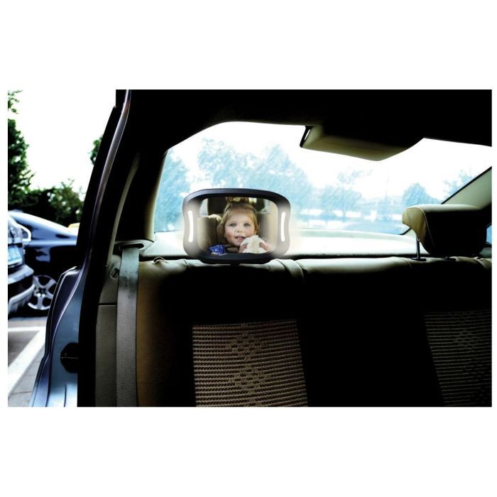 Дополнительное зеркало заднего вида FreeON світлодіодне, з підсвічуванням і дистанційним керуванням, black (38145) изображение 4