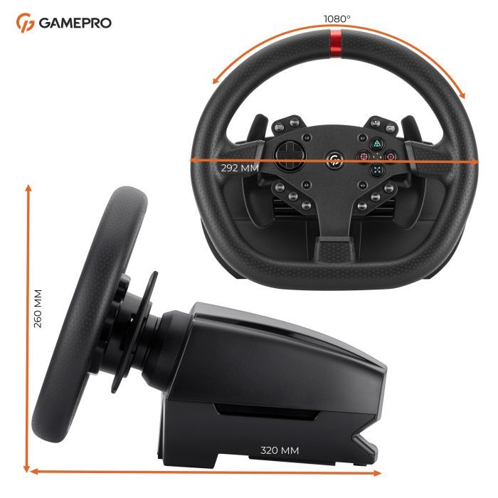 Руль GamePro RW070PM з педалями та коробкою передач XBOXONE/PS4/PC (RW070PM) изображение 21 Руль GamePro RW070PM з педалями та коробкою передач XBOXONE/PS4/PC (RW070PM) изображение 21