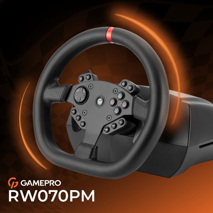 Руль GamePro RW070PM з педалями та коробкою передач XBOXONE/PS4/PC (RW070PM) изображение 9 Руль GamePro RW070PM з педалями та коробкою передач XBOXONE/PS4/PC (RW070PM) изображение 9
