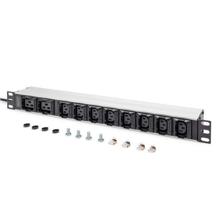 Силовой блок 19" 1U w/PDU 8xC13, 2xC19, 16A, 250V, вилка C20 Digitus (DN-95427) изображение 6
