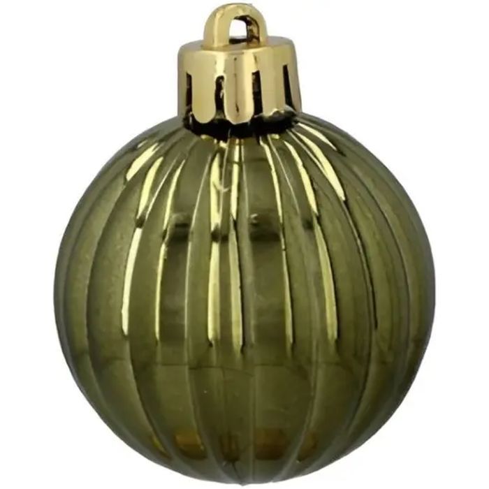 Елочная игрушка Chomik пластикові кульки 16 шт, 4 см, зелені і білі (5900779877351_2) изображение 5