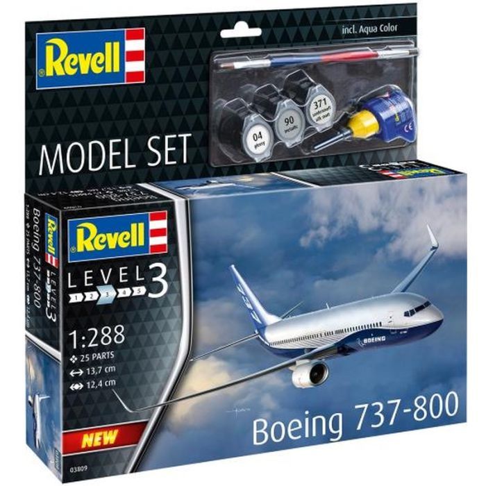 Збірна модель Revell набір Літак Boeing 737-800, рівень 3, 1:288 (RVL-63809) зображення 2