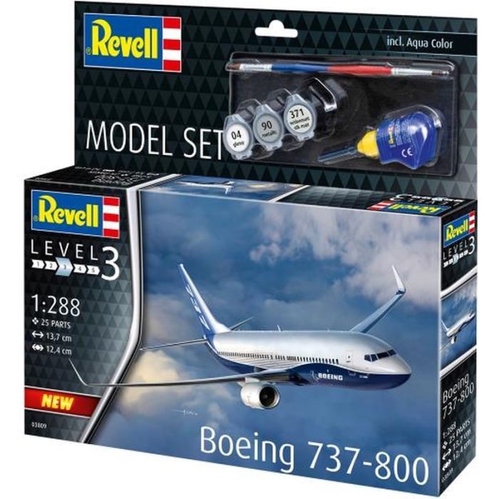 Збірна модель Revell набір Літак Boeing 737-800, рівень 3, 1:288 (RVL-63809) зображення 4