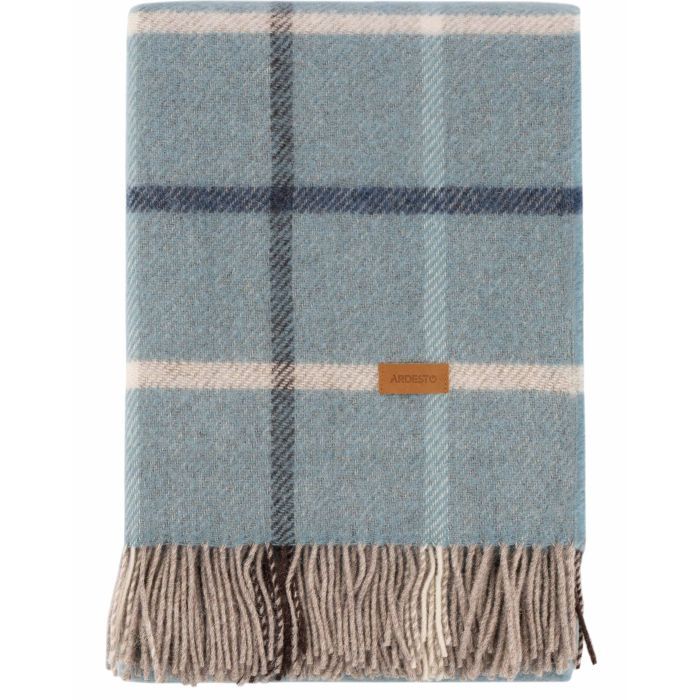 Плед Ardesto Leonardo Alpina 100% шерсть, голубой 140x200 см (ART0704LM) изображение 3