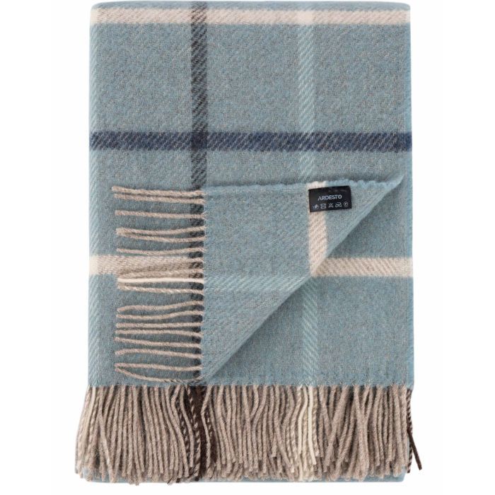 Плед Ardesto Leonardo Alpina 100% шерсть, голубой 140x200 см (ART0704LM) изображение 4
