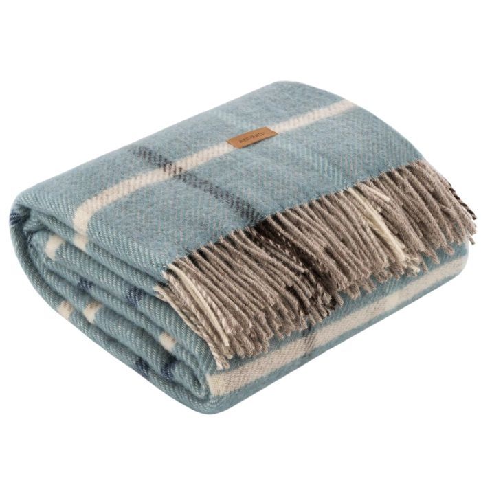 Плед Ardesto Leonardo Alpina 100% шерсть, голубой 140x200 см (ART0704LM) изображение 5