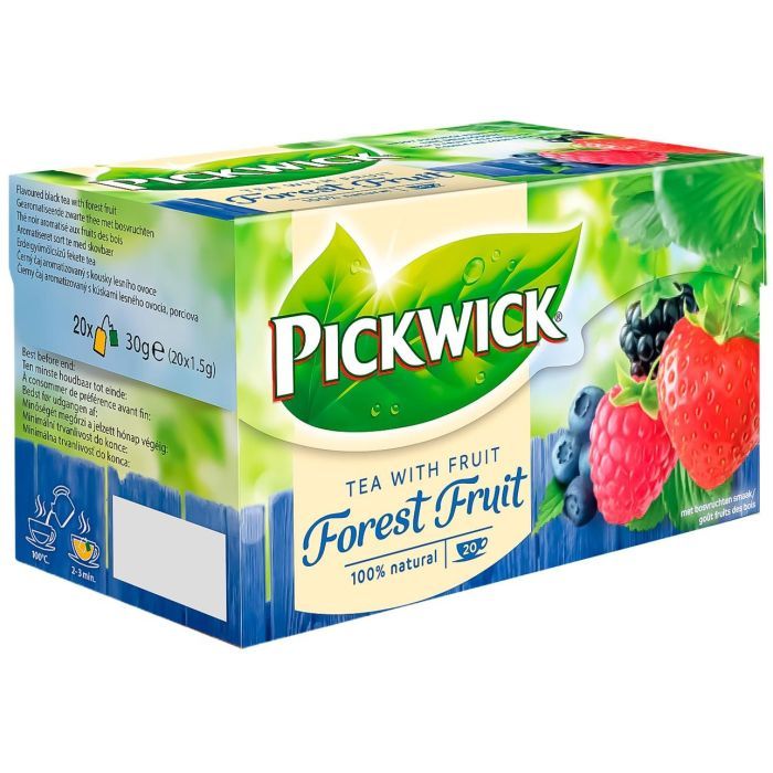 Чай Pickwick G черный с кусочками лесных ягод 20x1.5 г (8711000564332)