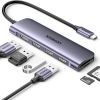 Концентратор Ugreen USB-C 6-in-1 3xUSB 3.0 + HDMI 4K@30Hz + SD/TF silver (20956A)