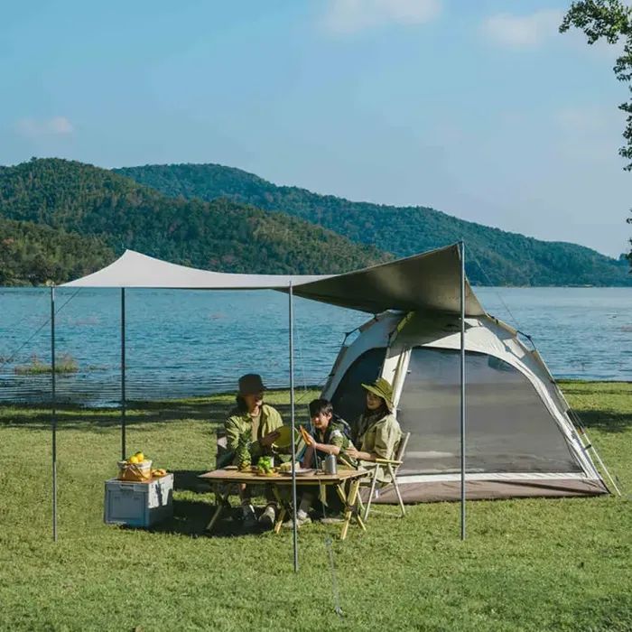 Палатка Naturehike тримісний автоматичний із тентом Ango CNK2550WS01 S, сірий (6927595785782) изображение 4