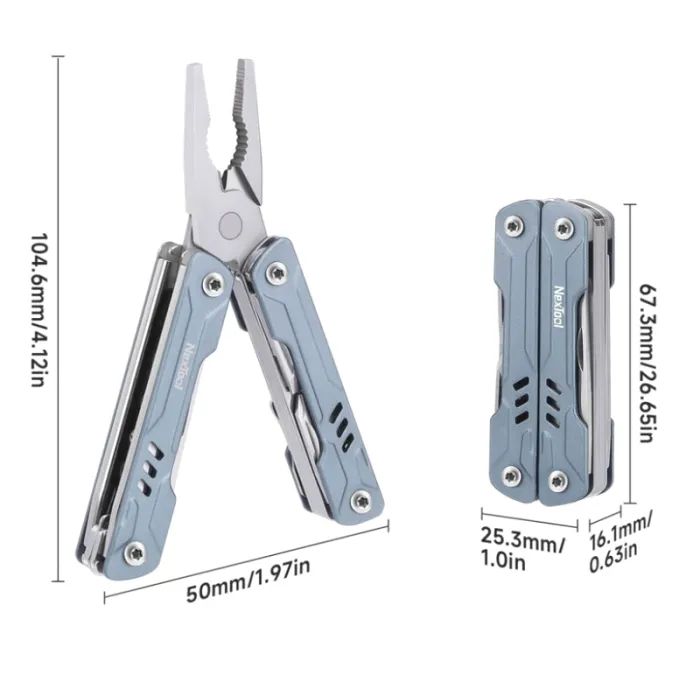 Мультитул NexTool Mini Sailor Pliers S11 блакитний (NE20156B) зображення 6