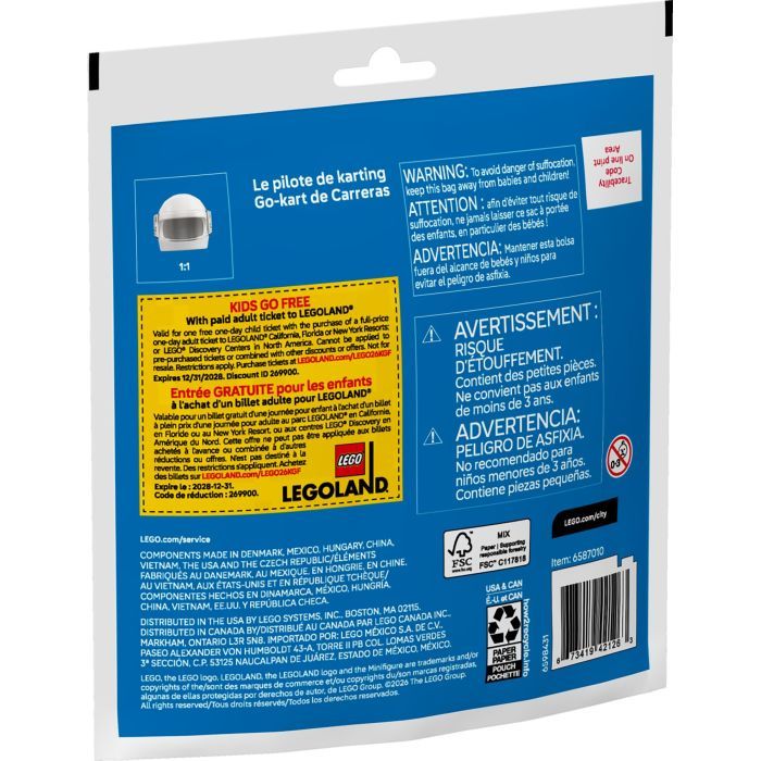 Конструктор LEGO City Гонщик на картинге (30719) изображение 3