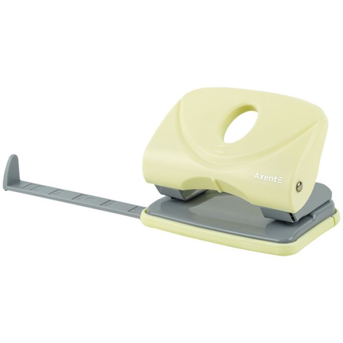 Діркопробивач Axent Welle-2 з пластиковий верх, 20 арк,Pastelini, жовтий (3820-08-A) зображення 3