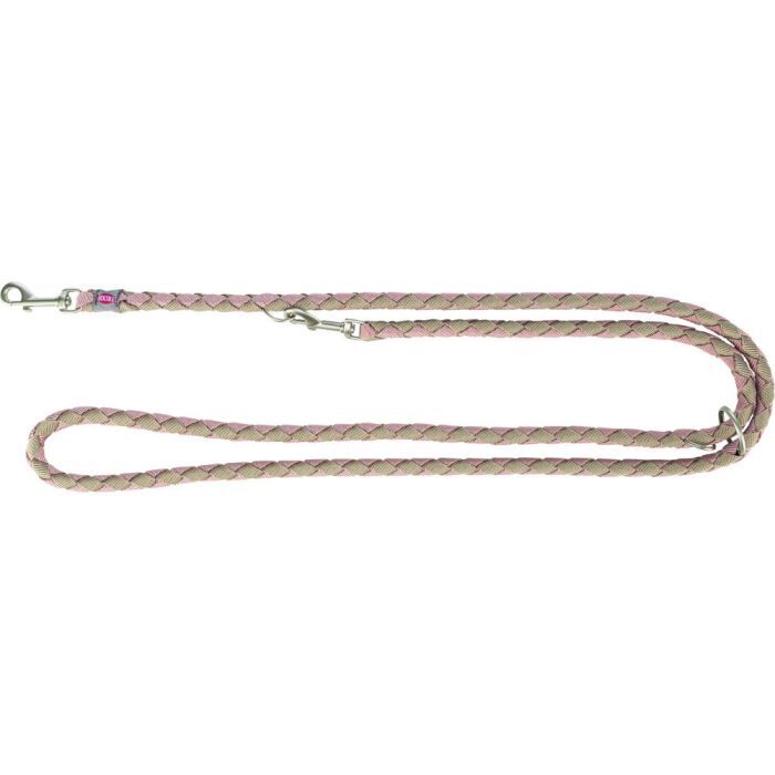 Поводок для собак Trixie Cavo регулируемый S–M 2 м диаметр 12 мм рыжий-графитовый (4053032677890)