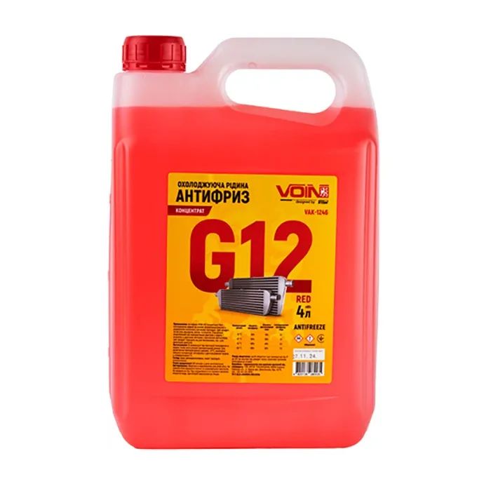 Антифриз VOIN G12 концентрат Red 4л (VAK-1246)