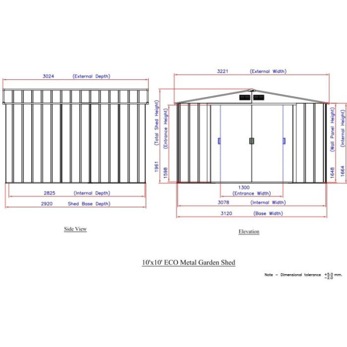 Садовий будиночок Duramax металевий Eco 320х302х196 см сірий-білий (5189) зображення 2