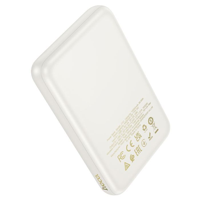 Батарея універсальна HOCO 10000mAh Grace PD/20W Magnetic White (J141 / 714985) зображення 4
