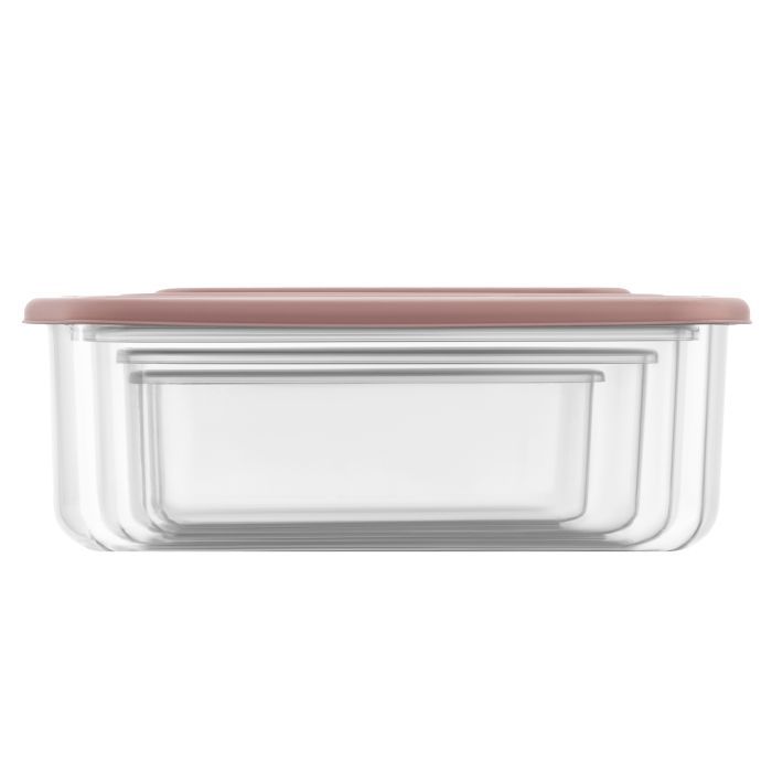 Пищевой контейнер Ardesto Fresh Набір 0.25/0.5/0.75/1.2л, пластик, прямокутна, сірий (AR1312R) изображение 2