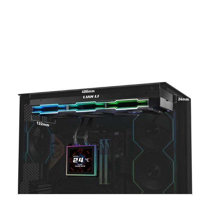 Система рідинного охолодження Lian Li HydroShift II LCD-S 360CL Black (G89.GHS2LCDS36CB.00) зображення 7