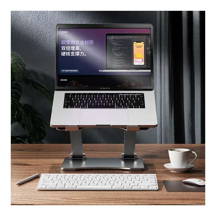 Подставка для ноутбука RTAKO RS-CP75A Dual-Layer Carbon Steel Laptop Stand (6930539527331) изображение 4