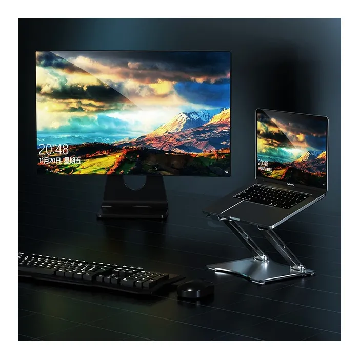 Подставка для ноутбука RTAKO RS-CP75A Dual-Layer Carbon Steel Laptop Stand (6930539527331) изображение 6