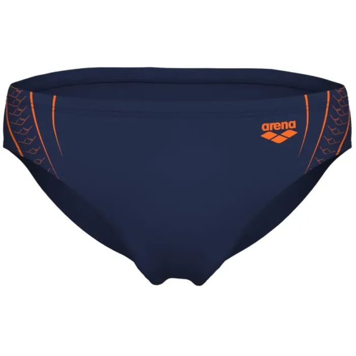Плавки Arena Double Graphic Swim Briefs 010951-705 темно-синій, помаранчевий 80 (3468337766308) изображение 6
