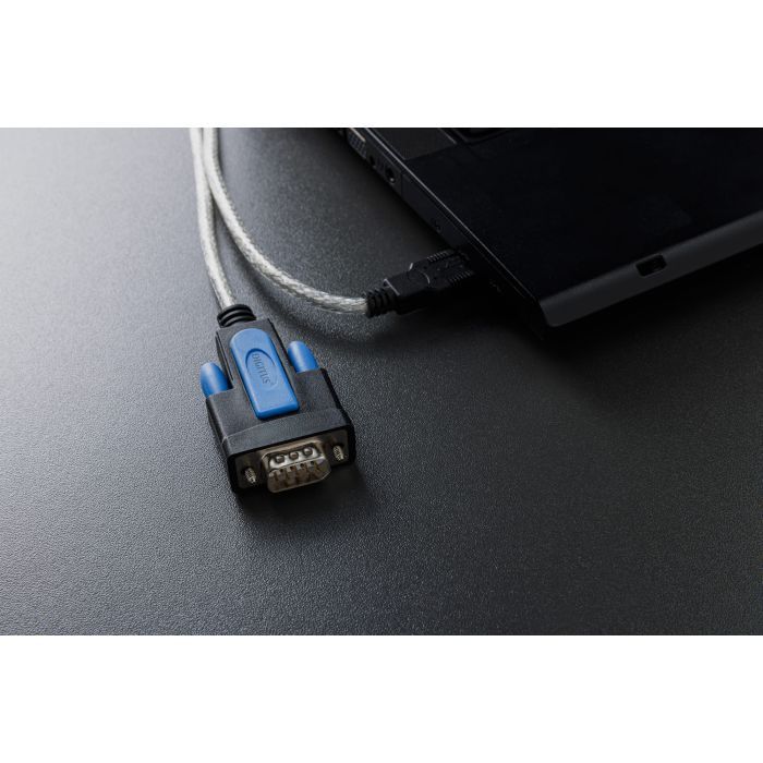 Кабель для передачи данных Digitus USB to COM M 1.8m RS232 FTDI black (DA-70170) изображение 5