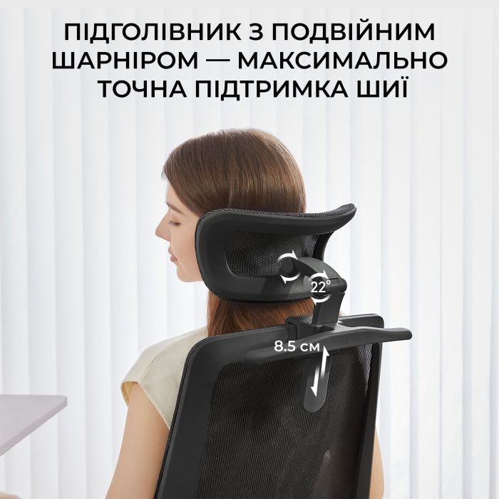 Офісне крісло Sihoo M59AS Mesh Black (M59AS-M302) зображення 11