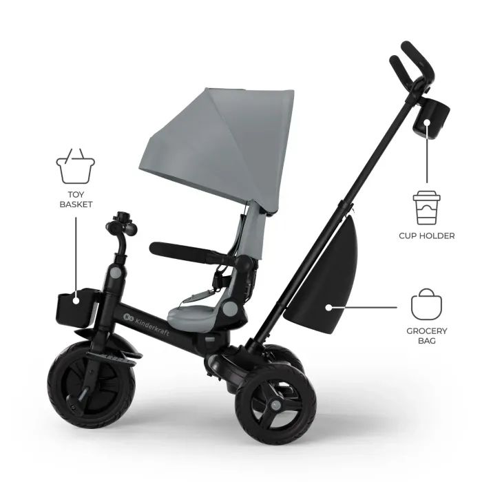 Детский велосипед Kinderkraft Aveo 2 Plus Grey (KRAVEO02GRY0000) (5902533929474) изображение 7