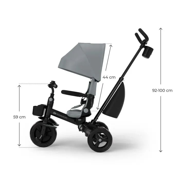 Детский велосипед Kinderkraft Aveo 2 Plus Grey (KRAVEO02GRY0000) (5902533929474) изображение 8