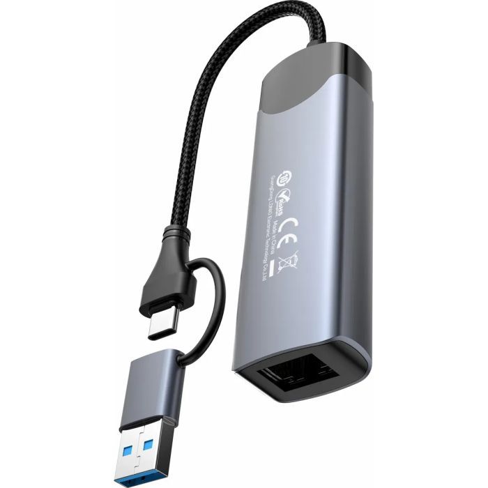Концентратор LDNIO USB-A + USB-C 4-in-1 3xUSB 3.0 + 1xRJ45 (DS-144UC) изображение 3